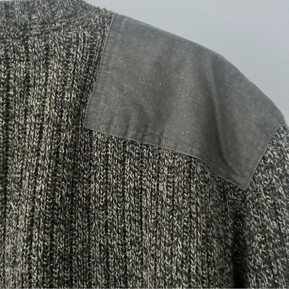Eddie Bauer green Sweater with elbow patches cotton and wool size XL - Picture 4 of 7